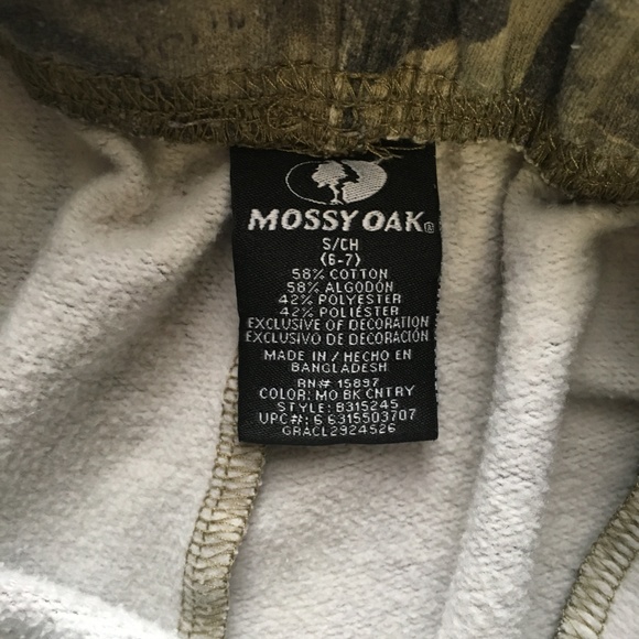 Mossy Oak Sweat Pants Boy's Camo SM / 6-7 - Picture 4 of 5